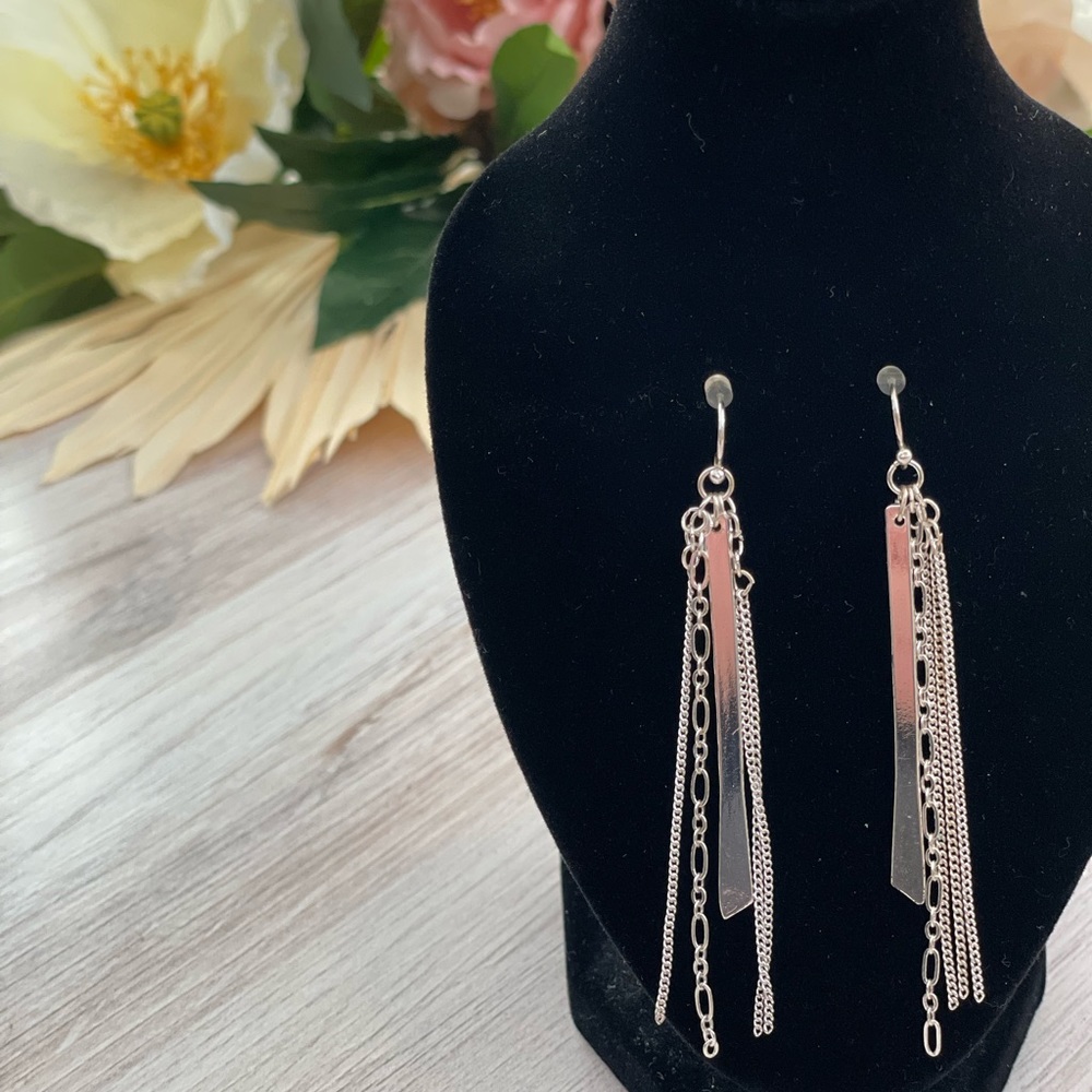 Silver Drop Earrings